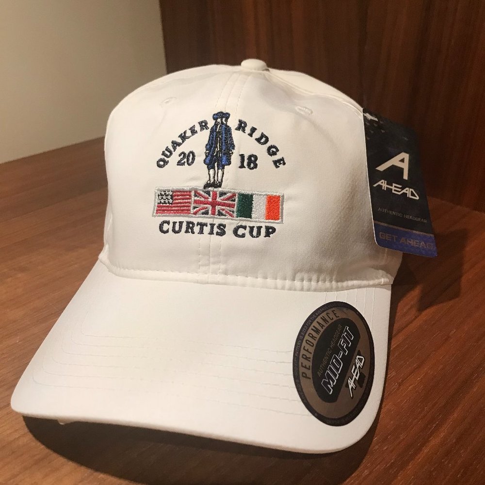 Quaker Ridge Curtis Cup Ahead mid fit white hat